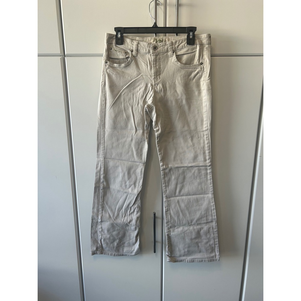 LEI Life Energy Intelligence Light Grey Flare Leg Denim Jeans Womens